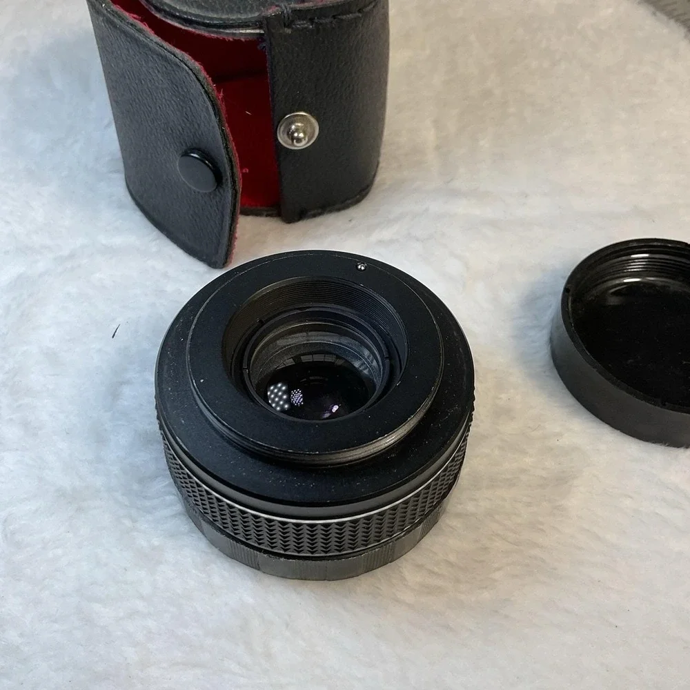 Star-D M42 Screw Mount 2X Auto Teleconverter Lens Vintage WTH Leather Case